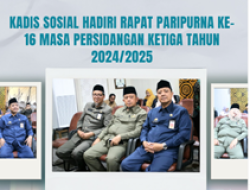Kadis Sosial Hadiri Rapat Paripurna Bahas Perubahan KUA-PPAS Tahun Anggaran 2025