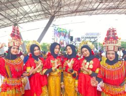 Pelajar SMPN 45 Menyatukan Langkah di Tari Kolosal HUT ke-418 Kota Makassar