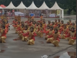 Pelajar SMPN 1 Tampil Memukau pada Tari Kolosal HUT ke-418 Kota Makassar