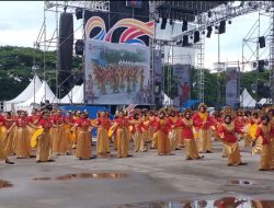 Pelajar SMPN 7 Ikut Meriahkan Tari Kolosal HUT Kota Makassar ke-418