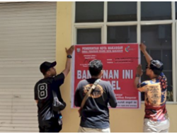 Distaru Makassar Segel Bangunan Lima Lantai Tak Berizin di Tamalanrea