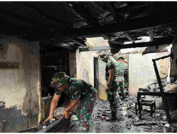 Yonzipur 8/Smg Gerak Cepat Bantu Pemulihan Pasca Kebakaran di Mariso