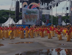 Pelajar SMP Negeri 47 Ikut Meriahkan Tari Kolosal HUT Kota Makassar ke-418