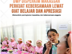 DWP Disperkim Makassar Gelar Pertemuan Bulanan, Demo Make Up, dan Peringatan Hari Ibu