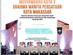 DWP Disperkim Makassar Hadiri Muskot V DWP Kota Makassar, Vivi Andriani Amri Mahyuddin Terpilih sebagai Ketua