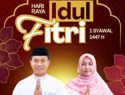 Lebaran 1447 H, Camat Tallo dan Ketua TP PKK Tebar Salam Hangat untuk Warga